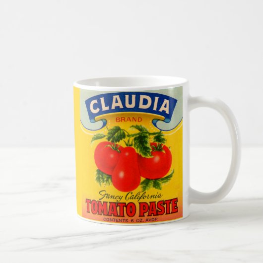 1930s Claudia tomato paste label Koffiemok (Rechts)