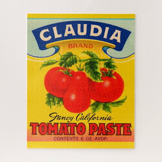 1930s Claudia tomato paste label Legpuzzel (Verticaal)
