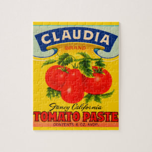 1930s Claudia tomato paste label Legpuzzel