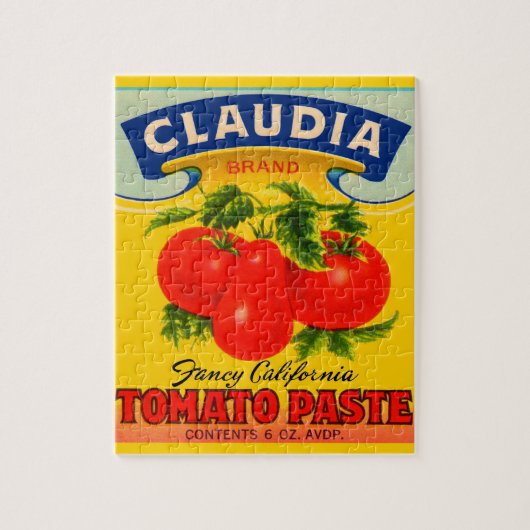 1930s Claudia tomato paste label Legpuzzel (Verticaal)