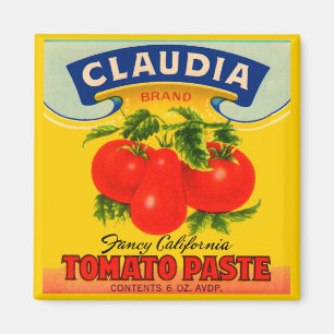 1930s Claudia tomato paste label Magneet