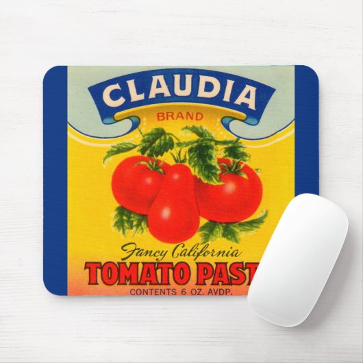 1930s Claudia tomato paste label Muismat (Met muis)