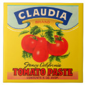 1930s Claudia tomato paste label Tegeltje (Voorkant)