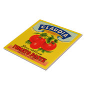 1930s Claudia tomato paste label Tegeltje (Zijkant)