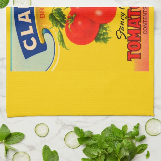 1930s Claudia tomato paste label Theedoek (Gevouwen)