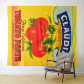 1930s Claudia tomato paste label Wandkleed (In Situ (horizontaal))
