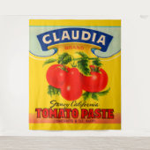 1930s Claudia tomato paste label Wandkleed (Voorkant)