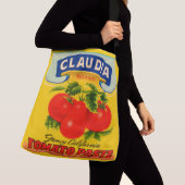1930s Claudia tomato paste print Crossbody Tas (Dichtbij)