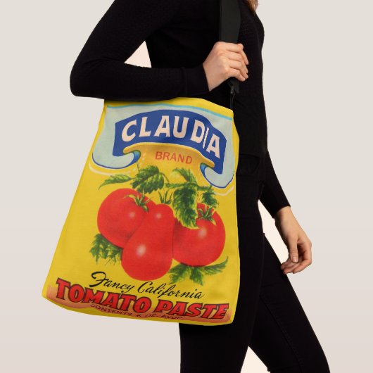 1930s Claudia tomato paste print Crossbody Tas (Dichtbij)