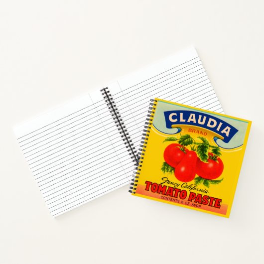 1930s Claudia tomato paste print Notitieboek (Binnen)