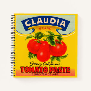 1930s Claudia tomato paste print Notitieboek