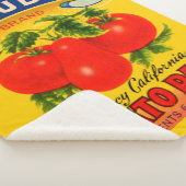 1930s Claudia tomato paste print Sherpa Deken (3/4)