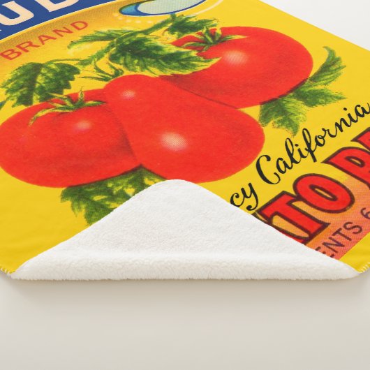 1930s Claudia tomato paste print Sherpa Deken (3/4)