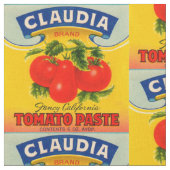 1930s Claudia tomato paste print Stof (Close Up)
