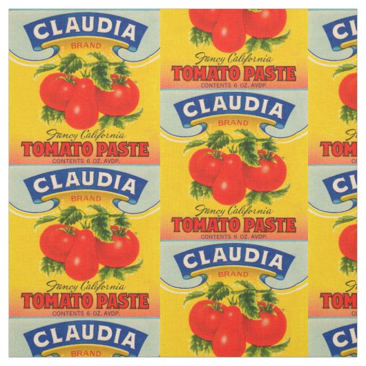 1930s Claudia tomato paste print Stof (Swatch)