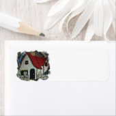 1930s Cottage Adreslabel om te personaliseren Etiket (Insitu)