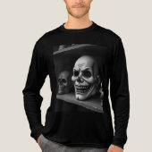 1930s Creepy Mask Design Tri-Blend Shirt (Voorkant volledig)