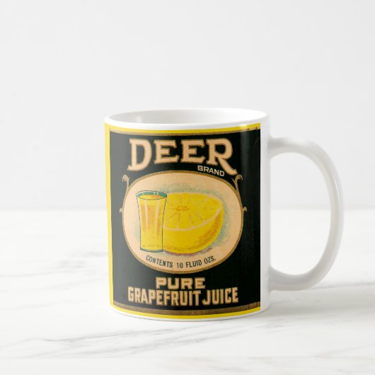 1930s Deer Brand Grapefruit Juice-etiket Koffiemok (Rechts)
