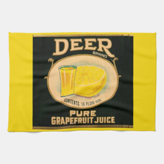 1930s Deer Brand Grapefruitsap Theedoek (Horizontaal)