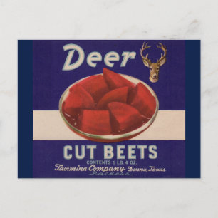 1930s Deer Cut Beets kan label geven Briefkaart
