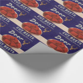1930s Deer Cut Beets kan label geven Cadeaupapier (Hoek)