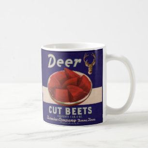 1930s Deer Cut Beets kan label geven Koffiemok