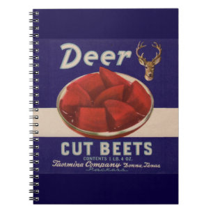1930s Deer Cut Beets kan label geven Notitieboek