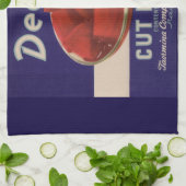 1930s Deer Cut Beets kan label geven Theedoek (Gevouwen)