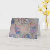  1930's Dresden Bord Notecard Kaart (Gele Bloem)