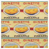 1930s Etiket Dinette ananas print Stof (Swatch)