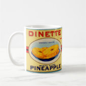1930s Etiket Dinette pineapple Koffiemok (Links)