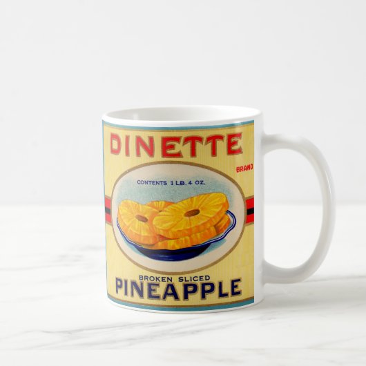 1930s Etiket Dinette pineapple Koffiemok (Rechts)