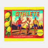 1930s Etiket van atlete-vruchten Fleece Deken (Voorkant (Horizontaal))