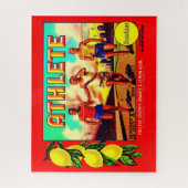 1930s Etiket van atlete-vruchten Legpuzzel (Verticaal)