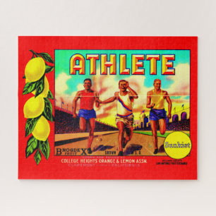 1930s Etiket van atlete-vruchten Legpuzzel