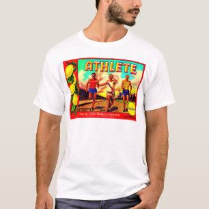 1930s Etiket van atlete-vruchten T-shirt