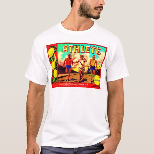 1930s Etiket van atlete-vruchten T-shirt (Voorkant)