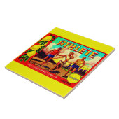 1930s Etiket van atlete-vruchten Tegeltje (Zijkant)