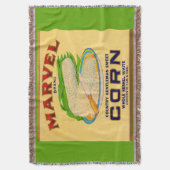 1930s Etiket van marvel-maïs in blik Deken (Voorkant Verticaal)