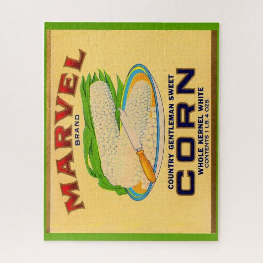 1930s Etiket van marvel-maïs in blik Legpuzzel (Verticaal)