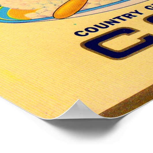 1930s Etiket van marvel-maïs in blik Poster (Hoek)