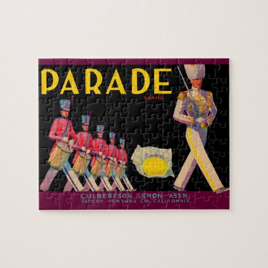 1930s Etiket voor citroengraat op parade Legpuzzel (Horizontaal)