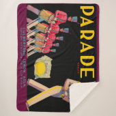 1930s Etiket voor citroengraat op parade Sherpa Deken (Voorkant)