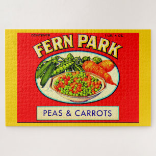 1930s Fern Park erwten en wortelt Legpuzzel