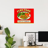 1930s Fern Park erwten en wortelt Poster (Thuiskantoor)