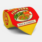 1930s Fern Park erwten en wortelt Stropdas (Opgerold)