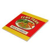 1930s Fern Park erwten en wortelt Tegeltje (Zijkant)