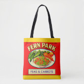 1930s Fern Park erwten en wortelt Tote Bag (Voorkant)