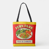 1930s Fern Park erwten en wortelt Tote Bag (Achterkant)