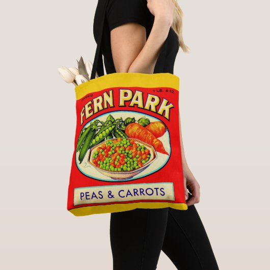 1930s Fern Park erwten en wortelt Tote Bag (Dichtbij)